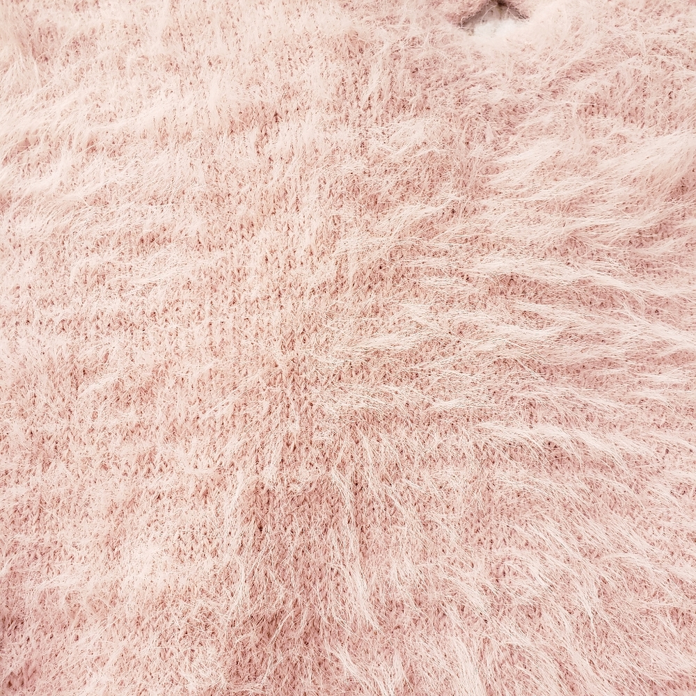 Ruby Moon Fuzzy Criscross Oversized Sweater Sz M - image 4